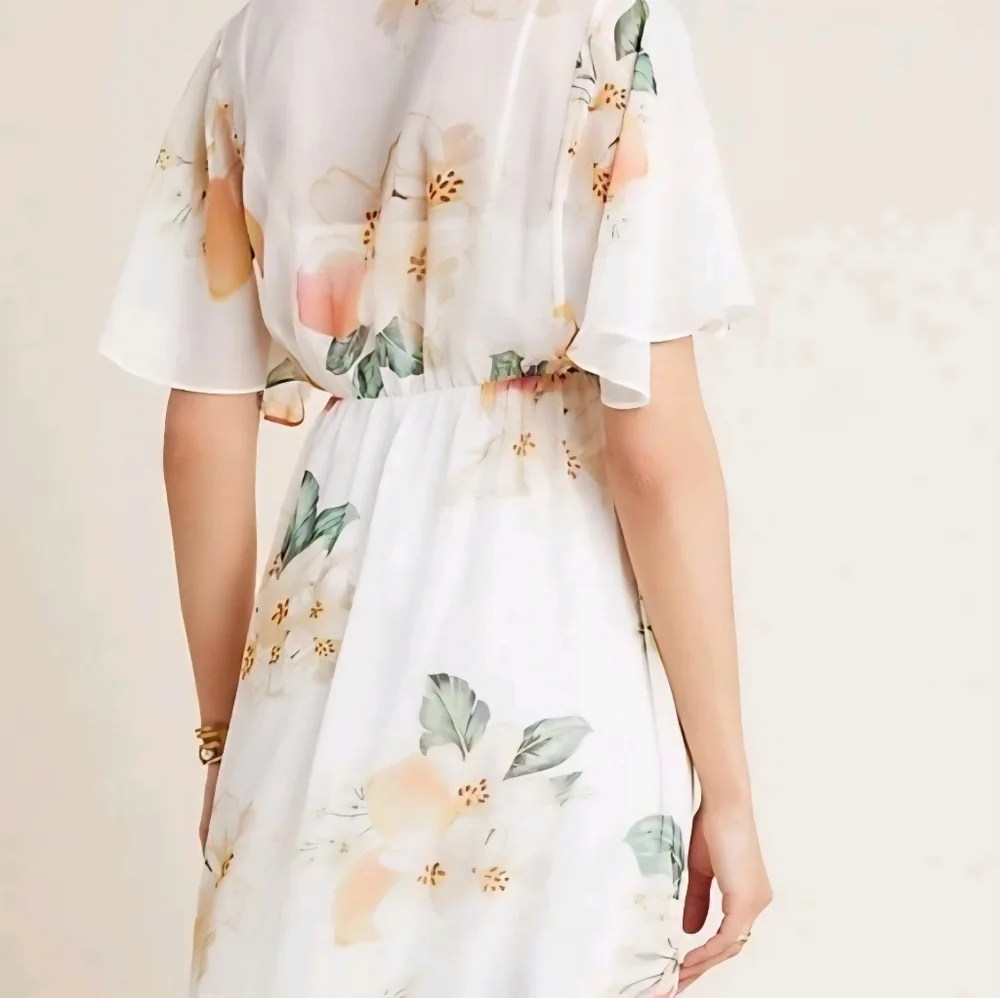 FARM RIO Floral White Dress Xl - Picture 4 of 11